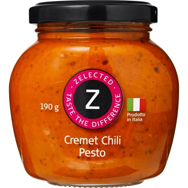 Zelected Cremiges Chili-Pesto 190g 10364 by Zelected color Svart