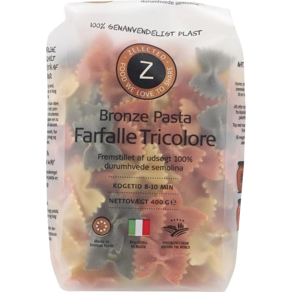 Pasta Farfalle 3-farbig 400g Zelected 17706 by Zelected color Svart