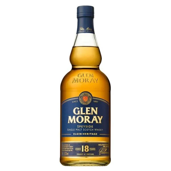 Glen Moray Speyside Single Malt 18 YO FL 70 21504 by GLENMORAY color Svart