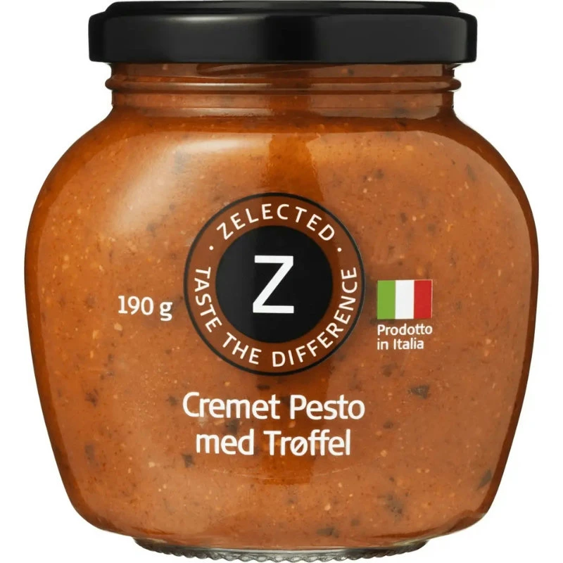 Zelected Cremiges Pesto mit Trüffel 190g 11229 by Zelected color Svart