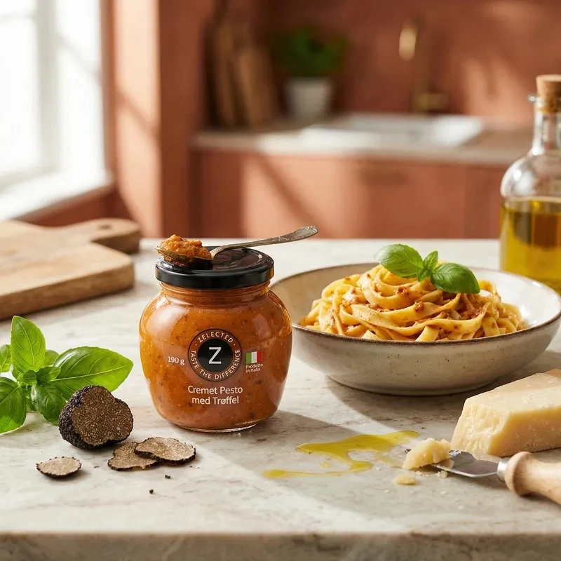Zelected Cremiges Pesto mit Trüffel 190g 11229 by Zelected color Svart