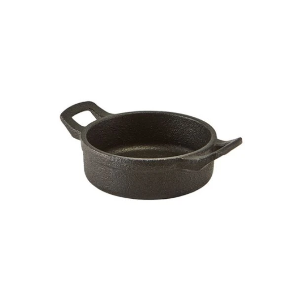 Mini Gusseisenschale 11 x 3,5 cm C113 by Genware color Svart