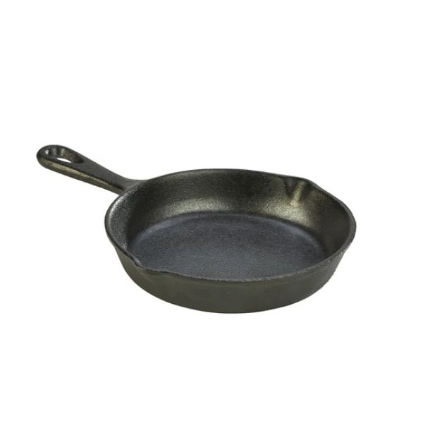 Mini-Gusseisenpfanne 15 x 3 cm – 44 cl C153 by Genware color Svart