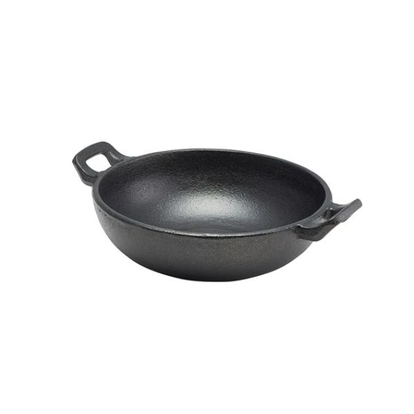 Mini-Gusseisen-Wok 17 x 5,3 cm – 78 cl C175 by Genware color Svart