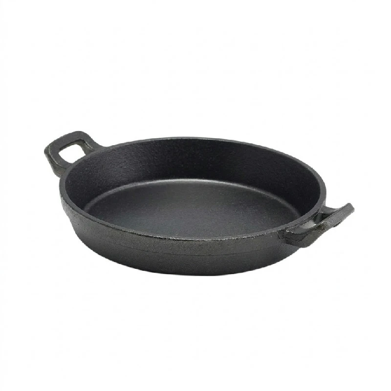 Mini Gusseisen-Servierform 18 x 3,4 cm - 65 cl C183 by Genware color Svart