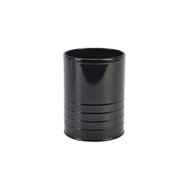 Dose aus verzinktem Stahl Ø 11 x 14,5 cm Schwarz GSC11BK by Genware color Svart