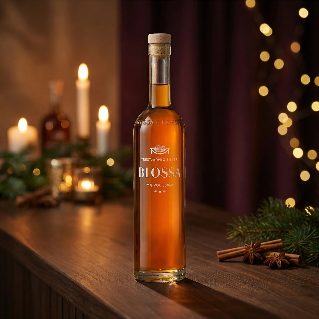 Blossa Dreistern Silber mit Rum 50 cl 207733 by BLOSSA color Svart