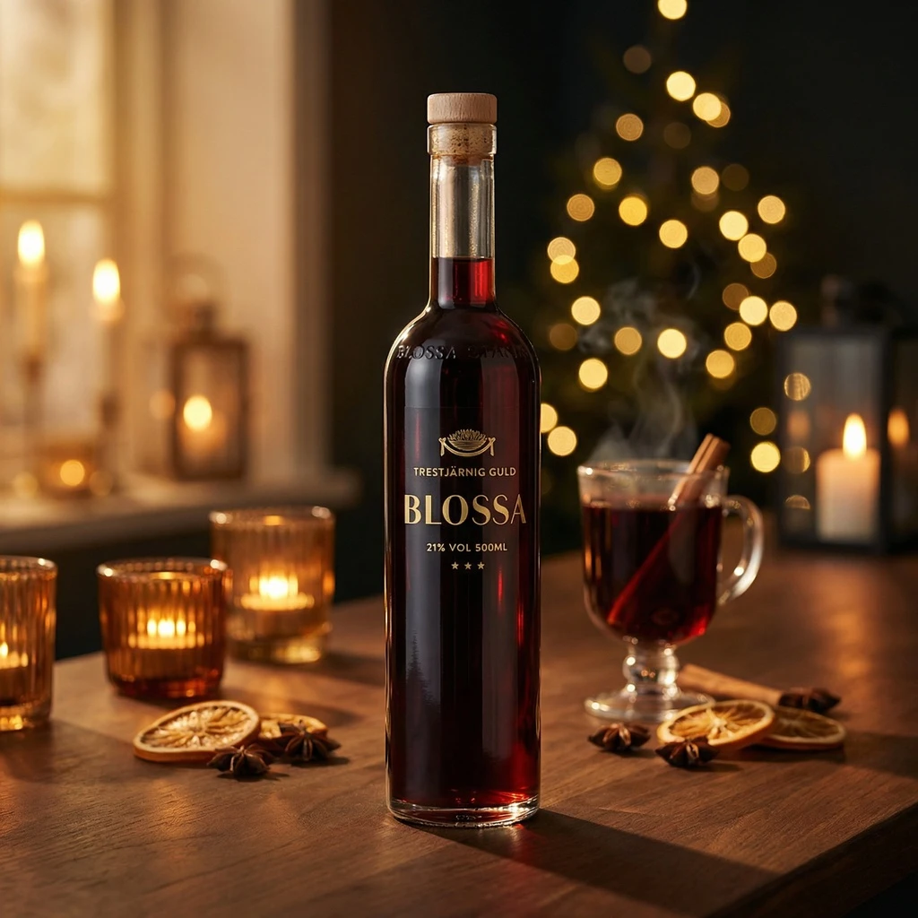 Blossa Trestjernet Guld Glögg m. Cognac 50 cl 207737 by BLOSSA color Svart