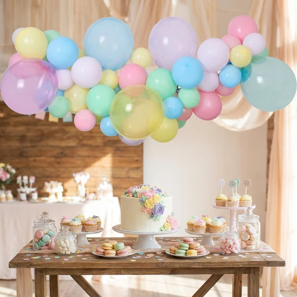 DIY Luftballongirlande 65 Luftballons + Band 31324 by Godan color Svart