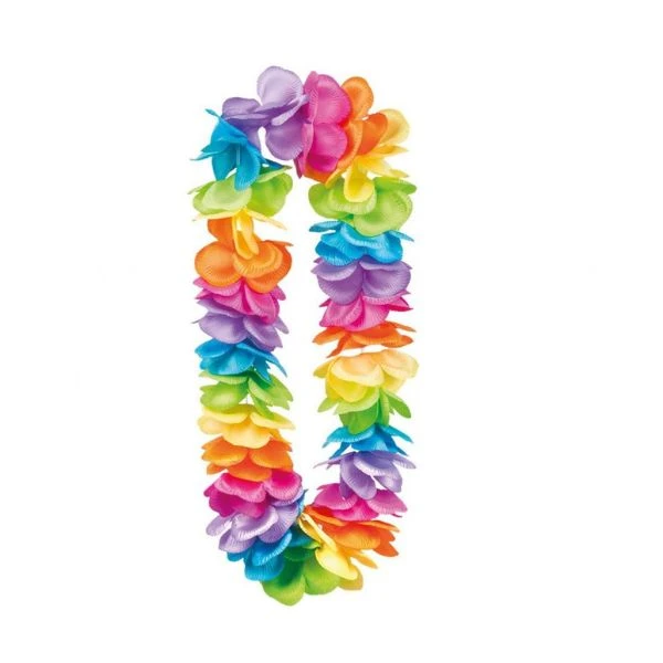 Hawaii-Blumenkette Regenbogen Deluxe XL 52268 by Godan color Svart