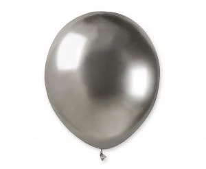 Glänzende Ballons - Silber / 100 Stück. AB50/89 by Godan color Svart