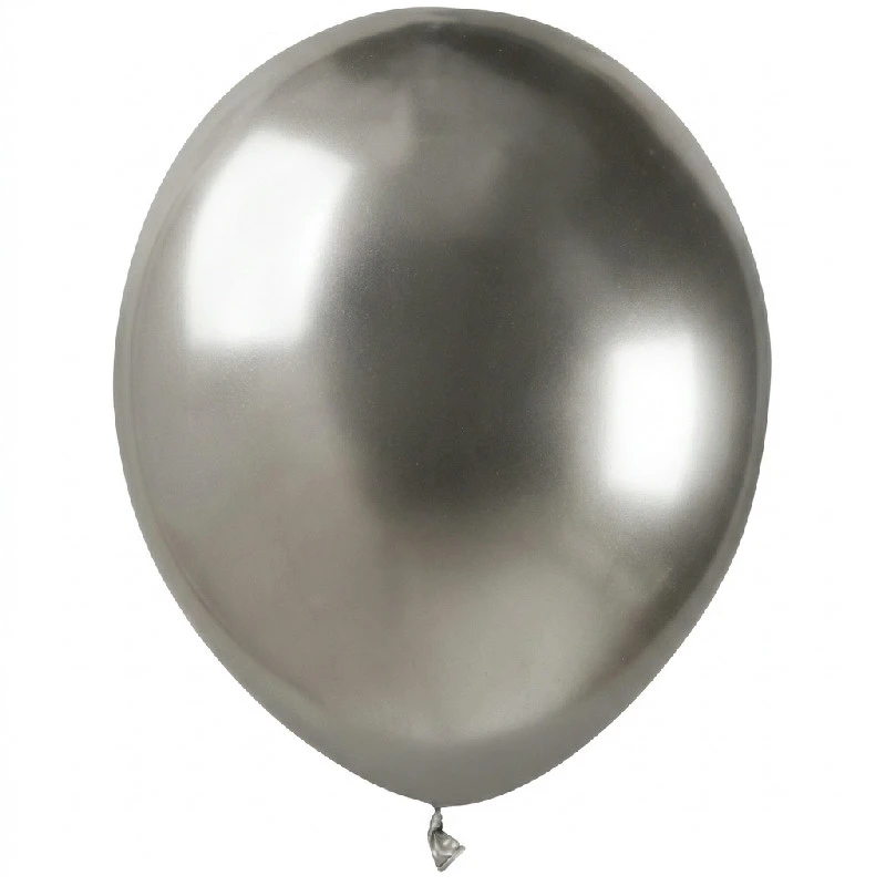 Glänzende Ballons - Silber / 100 Stück. AB50/89 by Godan color Svart