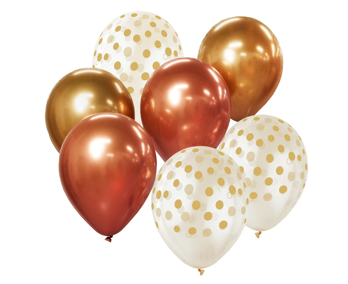 Ballonbouquet B&C Gold - Kupfer 7 Stk. BB-ZLM7 by Godan color Svart
