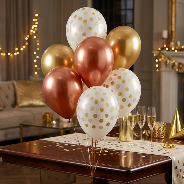 Ballonbouquet B&C Gold - Kupfer 7 Stk. BB-ZLM7 by Godan color Svart