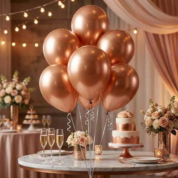 Luftballons Beauty&Charm Kupfer Platin 45 cm / 5 Stk. CB-8MIE by Godan color Svart