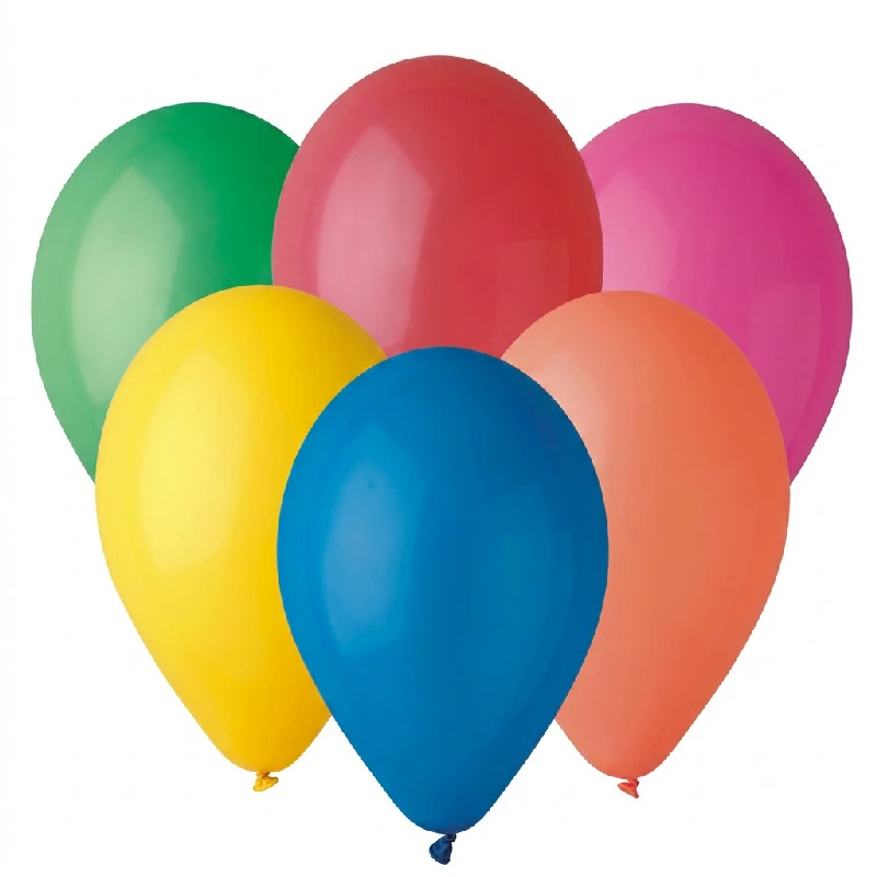 Ballon Pastell Mehrfarbig - 100 Stk. 25 cm G90/80 by Godan color Svart