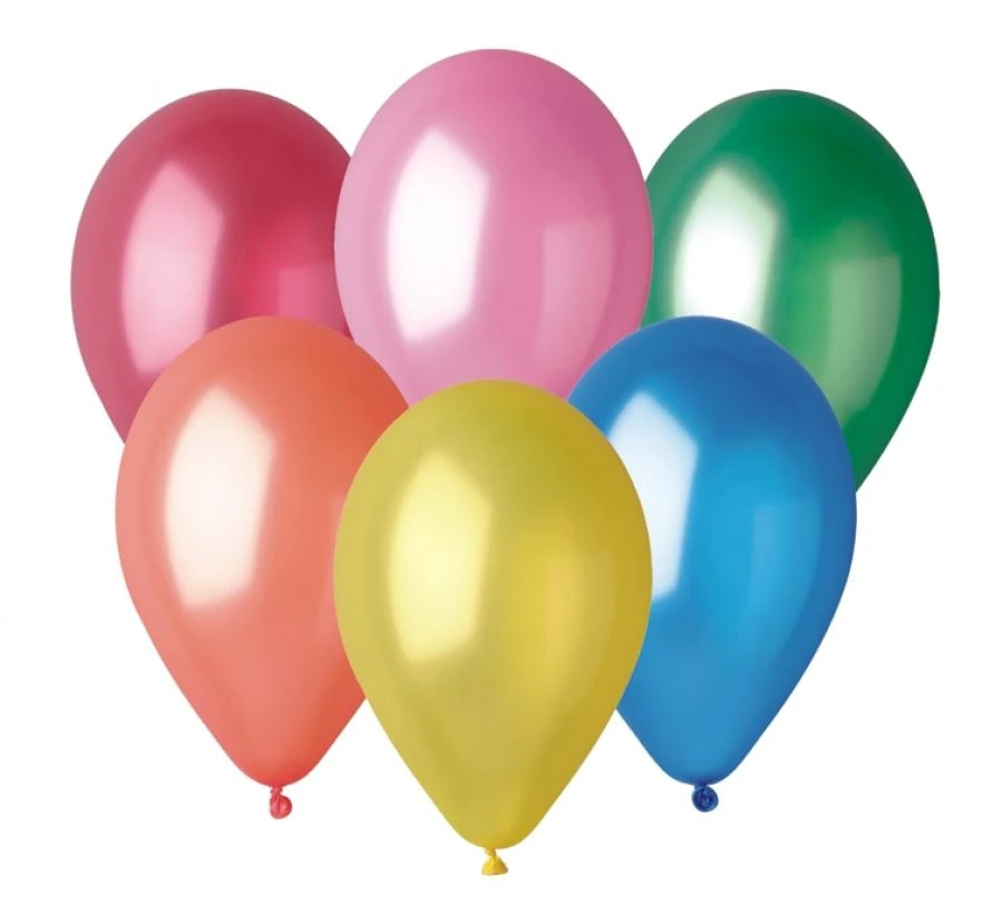 Ballon GM90 Metall 25cm mehrfarbig 100 Stück. GM90/82 by Godan color Svart