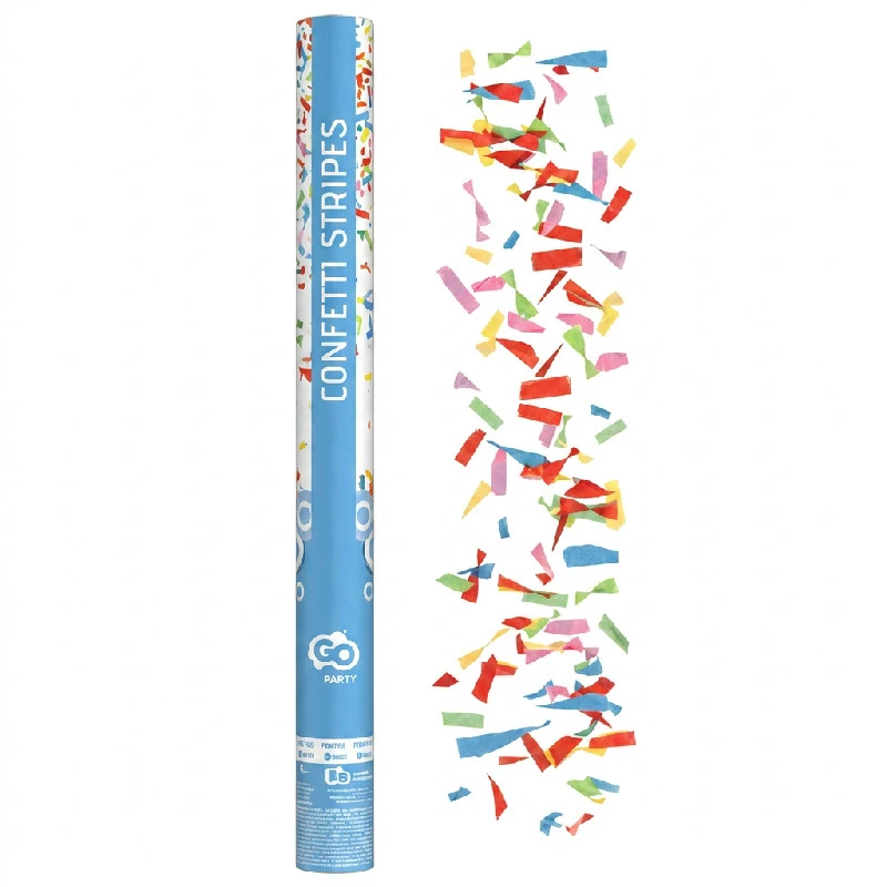 Konfettikanone Bunt Papier / 60 cm JC-KPMX60 by Godan color Svart