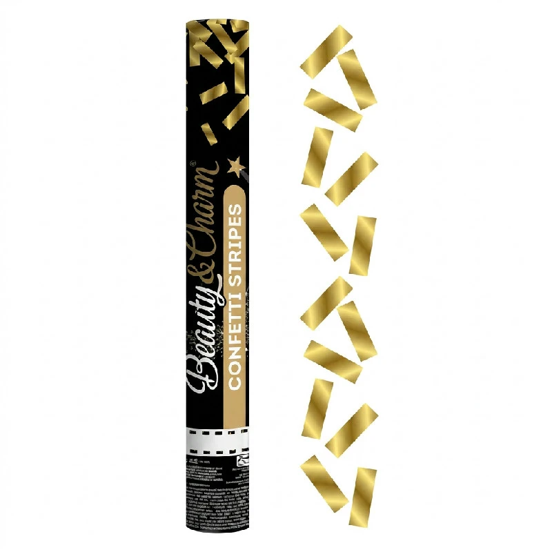 Konfettikanone B&C Goldstreifen (Folie) / 40 cm KP-ZP40 by Godan color Svart