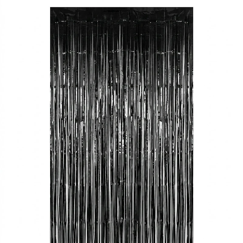 Fransenvorhang Schwarz 90x240 cm PF-KDCN by Godan color Svart