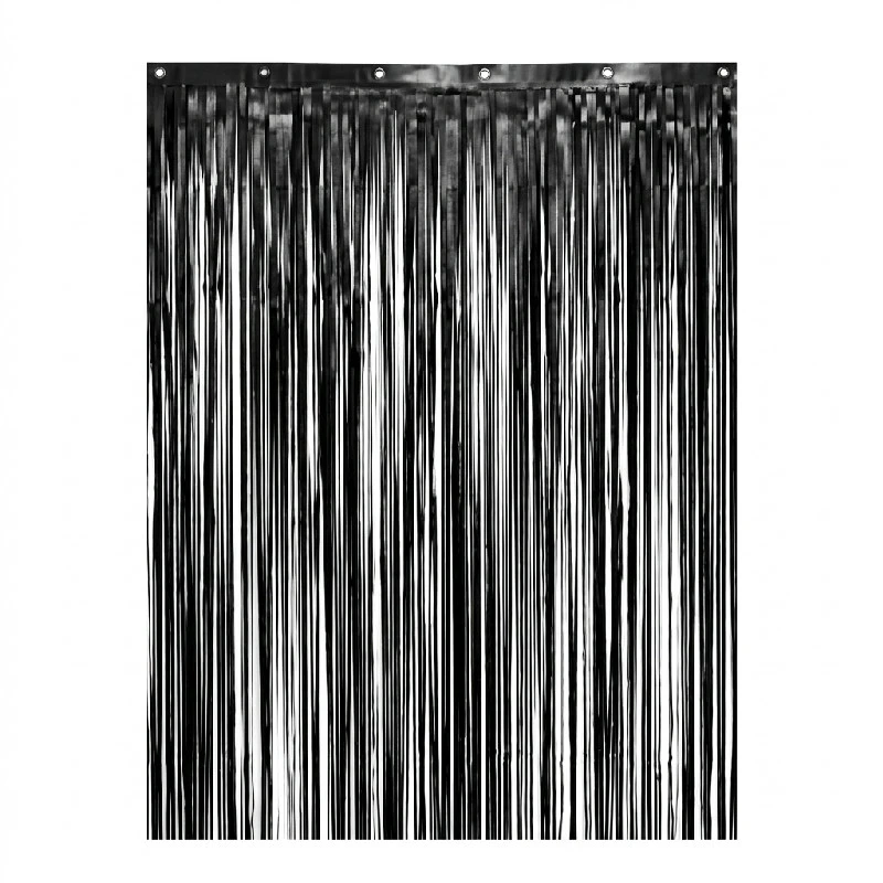 Fransenvorhang B&C Mattschwarz 100 x 200 cm SH-KMCZ by Godan color Svart