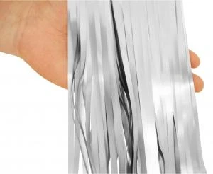 Fransenvorhang B&C Matt Silber 100 x 200 cm SH-KMSR by Godan color Svart
