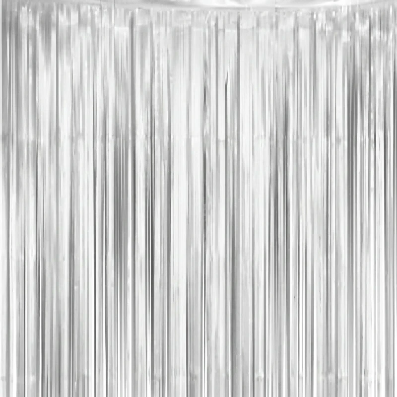Fransenvorhang B&C Matt Silber 100 x 200 cm SH-KMSR by Godan color Svart