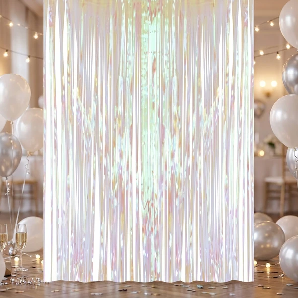 Fransenvorhang Irisierend 100 x 200 cm SH-KOPA by Godan color Svart