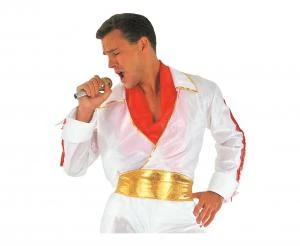 Elegantes Elvis Kostüm-Set mit Hemd, Hose & Gürtel Gr. L SL-EELL by Godan color Svart