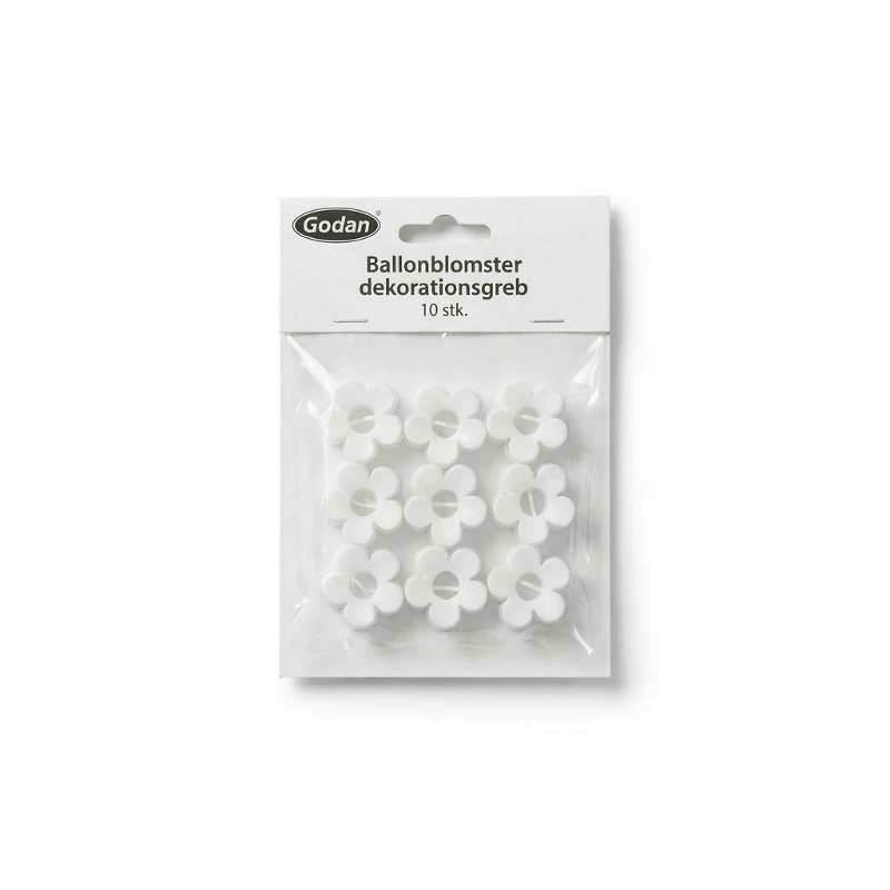 Ballonblumen Dekorations-Clips 10 Stk. UTKB-BS by Godan color Svart