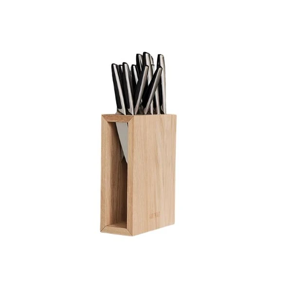 Lignus Messerblock – 11 Messer – RISVIG Premium Eiche 510008 by RISVIG color Svart