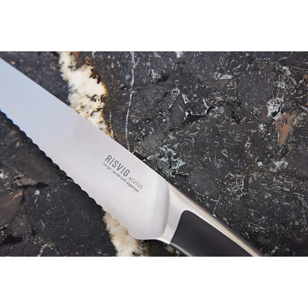 Brotmesser 18 cm – RISVIG Acutus 400005 by RISVIG color Silver/svart