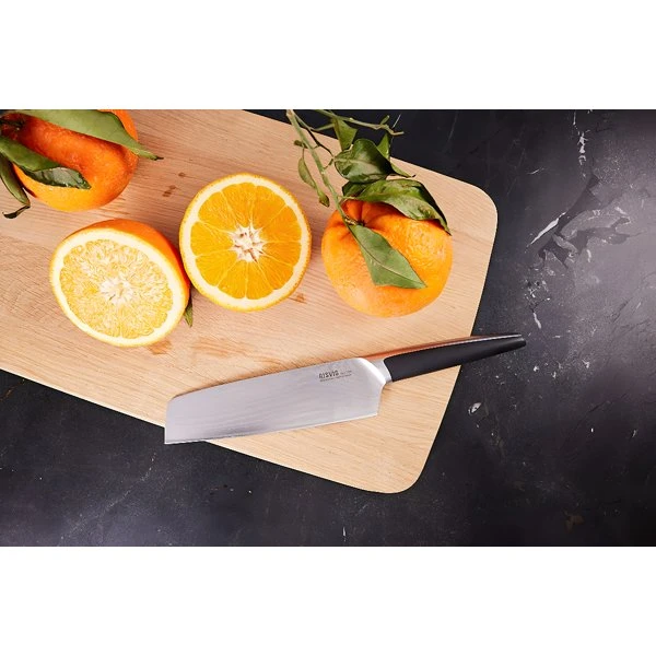 Gemüsemesser 18 cm Damaststahl - RISVIG Acutus 400010 by RISVIG color Silver/svart