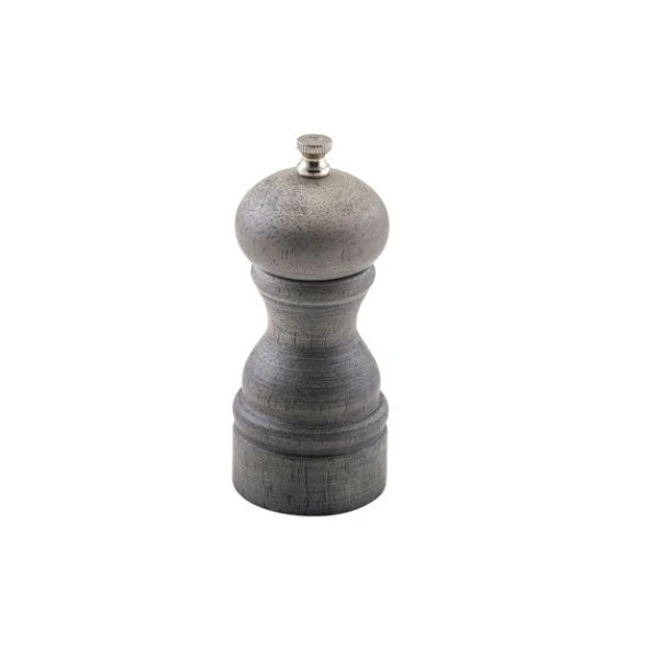 Salz- oder Pfeffermühle Grau Holz 13,8 cm SPWD13G by Genware color Svart
