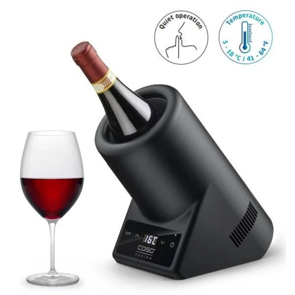 Caso WineCase One Elektrischer Weinkühler Schwarz Ø 9 cm CS615 by CASO color Svart