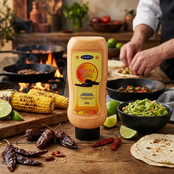 Chipotle Sauce 890 g 215862 by Santa Maria color Svart