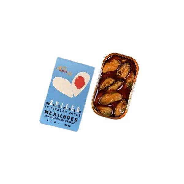 Miesmuscheln in Escabeche Pikant 125 g 351779 by AtiManel color Svart