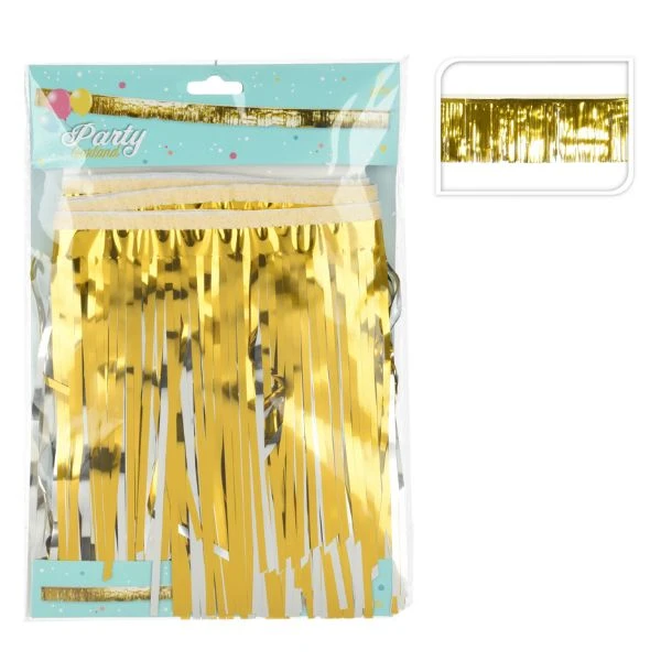 Folien-Lamettavorhang Gold 350 cm 491007930 by Koop color Svart