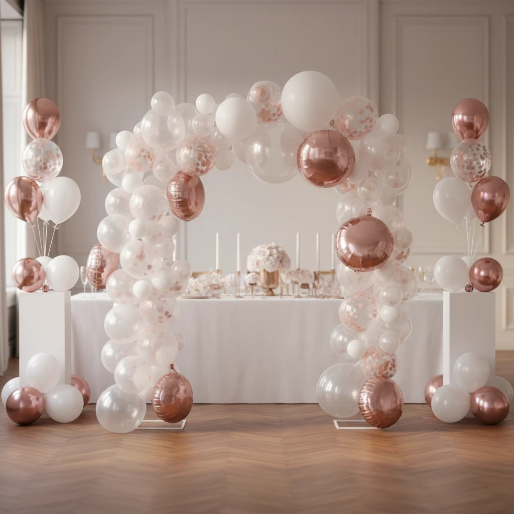 Ballonbogen 122-tlg. Roségold 491021490 by Koop color Koppar