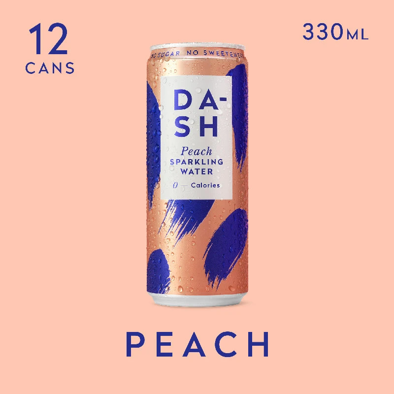 Dash Wasser Pfirsiche 330 ml. GBDAS0105 by Dash Water color Svart