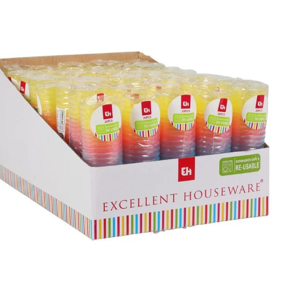 Shotgläser 30 ml, 20 Stück, 4 Farben 178000650 by Koop color Helder