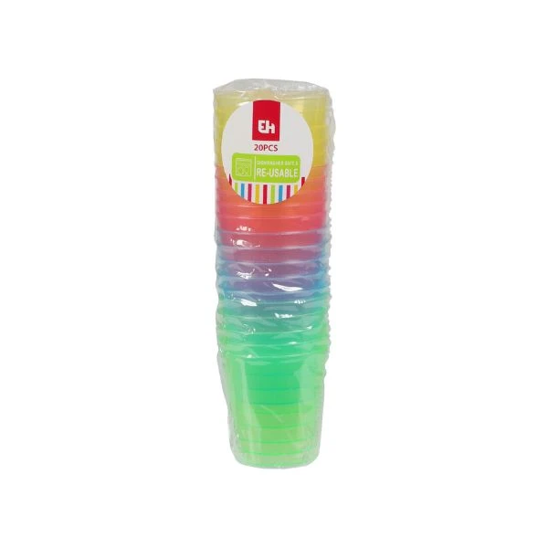 Shotgläser 30 ml, 20 Stück, 4 Farben 178000650 by Koop color Helder