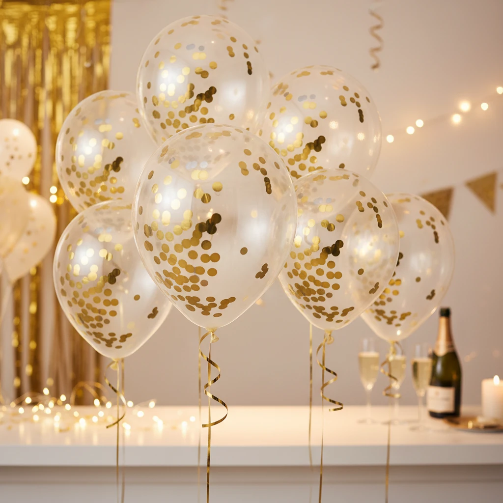 Konfetti-Ballons Gold 8er-Pack 491020220 by Koop color Goud
