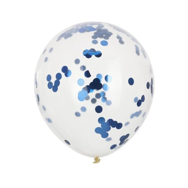 Konfetti-Luftballons Blau 8 Stück 491020620 by Koop color Blauw