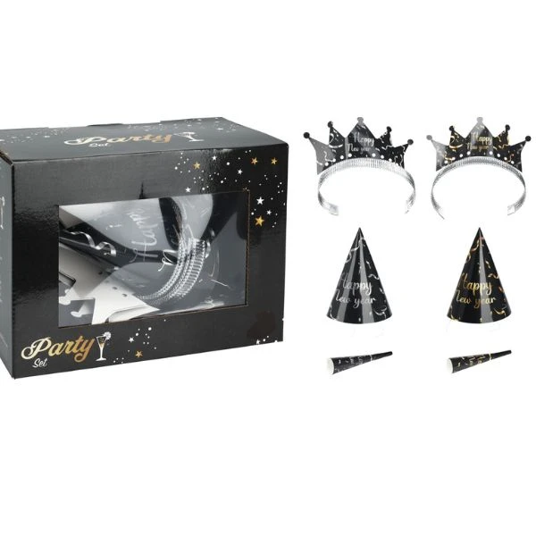 Silvester Party-Set 16-teilig 491920090 by Koop color Svart