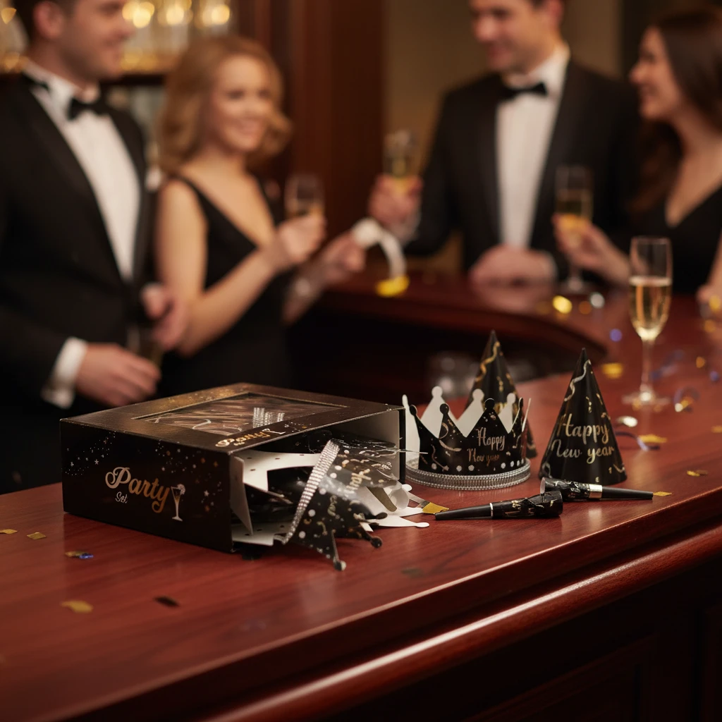 Silvester Party-Set 16-teilig 491920090 by Koop color Svart