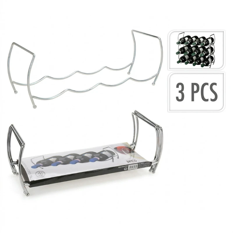 Weinregal stapelbar 3er-Set 529003100 by Koop color Silver