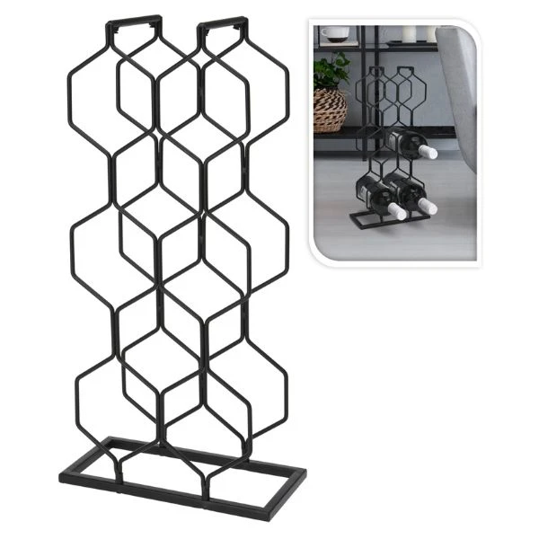 Weinregal aus Metall für 8 Flaschen – Schwarz C37880410 by Koop color Svart