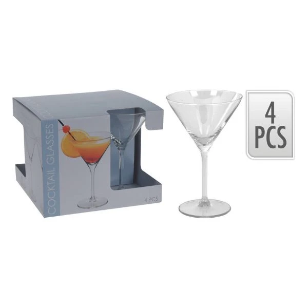4er-Set Martinigläser 26 cl CC7000730 by Koop color Helder