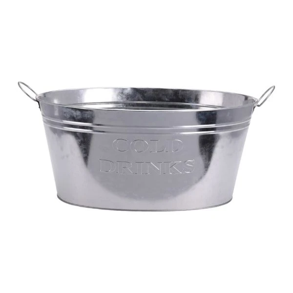 Ovale Zinkwanne 50x35 cm DR8200080 by Koop color Silver